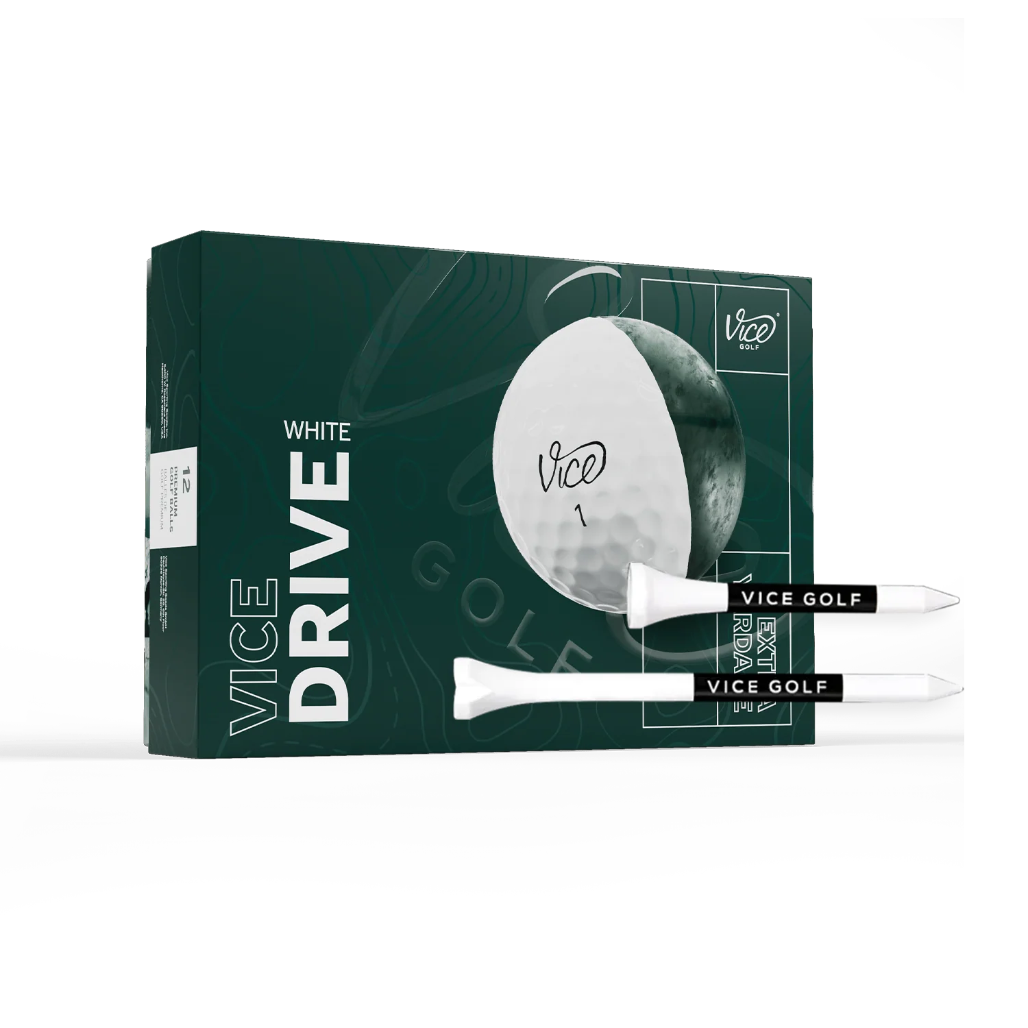 Vice Drive Dozen & Golf Tees (75 Pack)